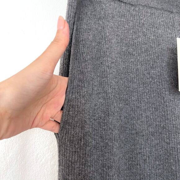 FAVORITE DAUGHTER NWT Knit Ribbed Wool Blend Flare Pants in Storm Cloud Size XL - Picture 5 of 11